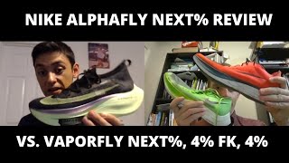 #19 NIKE ALPHAFLY NEXT% Review and Comparison to Vaporfly Next%, 4% Flyknit, and 4%: DOR Roundtable