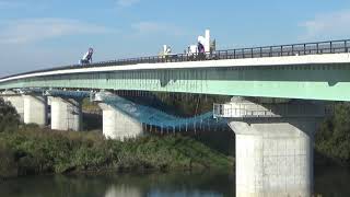 （仮称）三郷流山橋建設中👷【江戸川】★2022.10.30★千葉県側➔埼玉県側（流山橋＆ＪＲ武蔵野線）