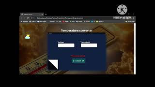 Temperature Converter | HTML, CSS,Javascript | Celsius Fahrenheit Calculator | Responsive Websites