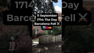 💔🔥 Statue of September 11, 1714 - The Day Barcelona Fell | Plaça de l'Església Barcelona 🟨🟥 #shorts