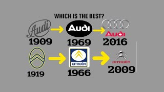 Citroën and Audi evolution logo, historical logos. WHICH THE BEST?? in animation??