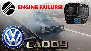 ENGINE FAILURE | VW Caddy 14D MK1 1.6 TD Diesel 60 PS Top Speed Drive German Autobahn POV GONE WRONG