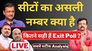 Delhi Election | सीटों का असली नम्बर क्या है | कितने सही हैं Exit Poll ? | Deepak Sharma |