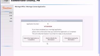 Register of Wills: Marriage License Application