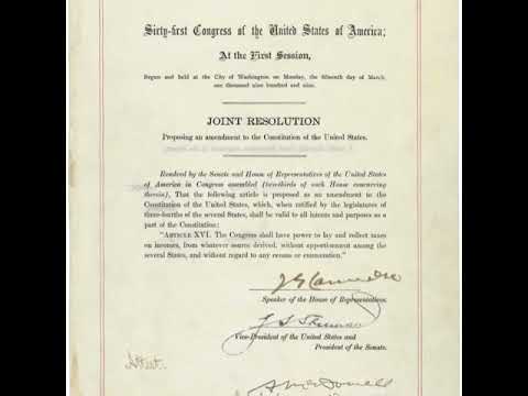 Sixteenth Amendment To The United States Constitution - YouTube