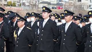 Hachioji Fire Brigade New Year's Parade Opening Ceremony on January 12, 2025.