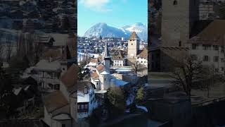 Aerial Beauty of Spiez Castle, Switzerland 🌄✨