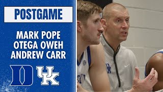 Mark Pope & Kentucky players discuss win over Duke in Champions Classic