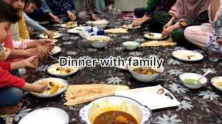 Dinner with family | دہ سر مھمانا کوفتہ جور کدوم🤭 | @halimaasif