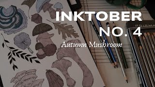 Autumn Mushrooms | Inktober No. 4