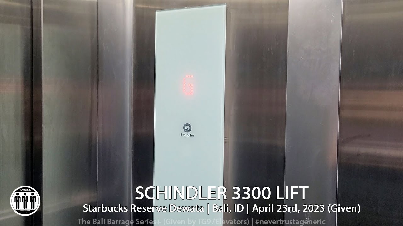 Schindler 3300 Lift Elevator At Starbucks Reserve Dewata Bali Youtube