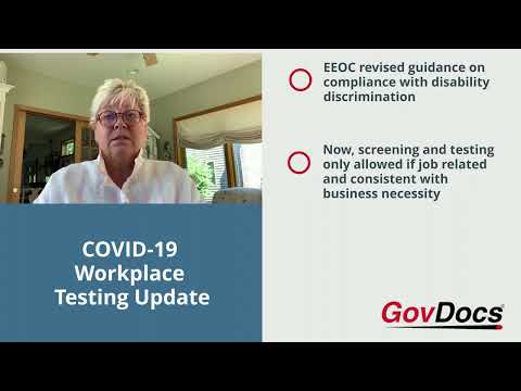 Covid 19 Workplace Testing Update Govdocs