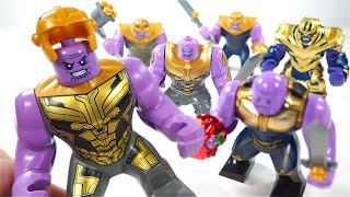 LEGO Marvel Infinity Saga Avengers Endgame Thanos Big figures Comparison｜Mix up Thanos with Helmet