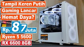 Rakit PC Tahun 2024 di 8 Jutaan Gaming Lancar with Ryzen 5 5600 + RX 6600 8GB