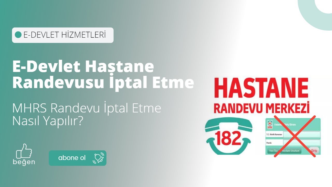 E-Devlet Hastane Randevusu İptal Etme ***MHRS Randevu İptal Etme Nasıl ...