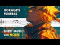 Hokage's Funeral | Sheet Music with Easy Notes for Recorder, Flute, Violin Beginners Tutorial