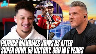 Patrick Mahomes Joins Us After Third Super Bowl Win, Already Focusing On First 3-Peat In History