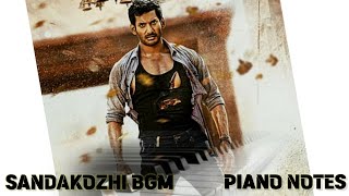 Sandakozhi bgm piano notes/ mobile piano/ piano basic/ piano tutorial/MY PIANO