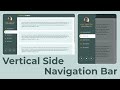 Vertical Side Navigation Bar using HTML CSS and Javascript  || SideBar Menu