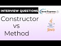 Shocking Differences Between Constructors and Methods in Java!