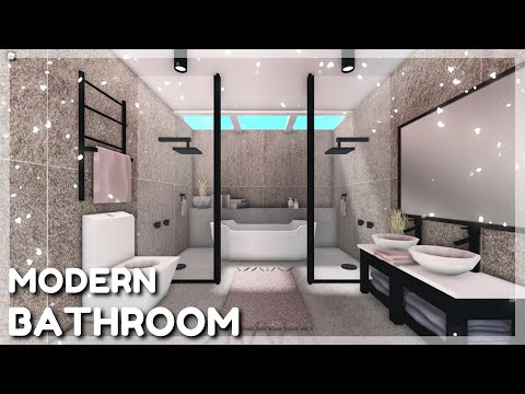 Modern Luxury Bathroom Speed Build || Bloxburg Roblox - YouTube