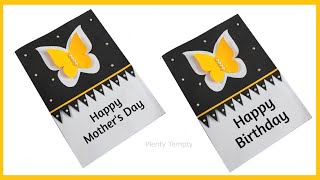 Birthday Card Easy / Handmade Birthday Card For Mom / Birthday Greeting Card Making Tutorials