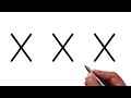 How to draw design from letter X | Easy design drawing with beginners | letter draw