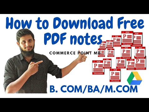 HOW TO DOWNLOAD FREE PDF NOTES FOR B.COM/BA/M.COM (CBCS) COURSE ...