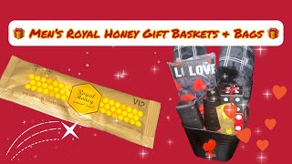 Men’s Royal Honey 🍯 Gift Baskets and Bags #valentinesday