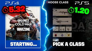 Black Ops Cold War - PS5 vs PS4 Load Time Comparison