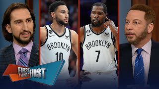 76ers defeat Ben Simmons, KD, Kyrie & Nets without Harden, Embiid & Maxey | NBA | FIRST THINGS FIRST