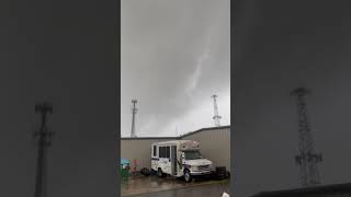 Tornado hitting the shop