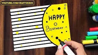 BIRTHDAY CARD DRAWING EASY - Speed Drawing