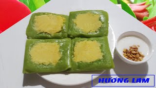 BÁNH GÓI NHÂN ĐẬU XANH - Cách Làm Bánh Gói Lá Dứa Bột Gạo Ngon - Hương Lam