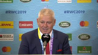 #RWC2019:  Wales coach Warren Gatland press conference after the win over Uruguay