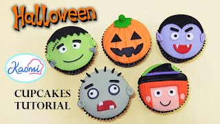 How to decorate HALLOWEEN cupcakes (English subtitles) || Kaomi Tutoriales