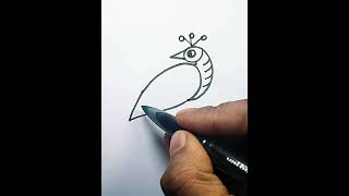 Peacock Drawing With 9 #peacock #shorts #short #ytshort #viralvideo #art #drawing #howtodraw