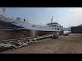 제주 우도 카페리 여객선 신조선 우도훼리9호 진수 영상 launching for jeju udo new builing carferry