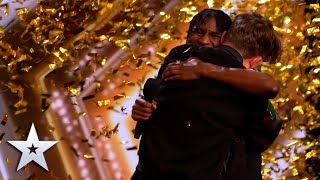 GOLDEN BUZZER! Alesha moved to tears by musical duo, Flintz & T4ylor | Auditions