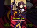 Lelouch Facts You Didn't Know 🔥 | #codegeass #lelouch #anime