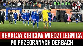 Reakcja kibiców Miedzi Legnica po przegranych derbach (27.02.2023 r.)