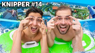 Wie Het Minst KNIPPERT In Het Waterpark Wint! *Help*