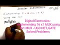 Digital Electronics | Implementing 16x1 MUX using 8x1 MUX | Multiplexer | MUX | Tamil