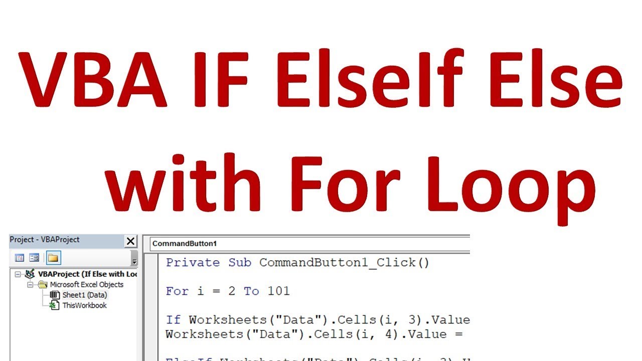 Vba If Else With For Loop Excel Vba If Elseif Else Using Loop Vba If Else With For Loop Excel Vba If Elseif Else Using Loop