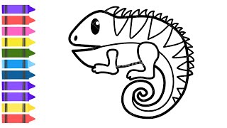 Cute Lizard || How to draw lizard easy || art for  kids