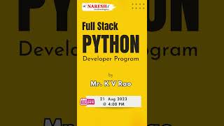 Full Stack Python Training | by Mr. K V Rao | NareshIT