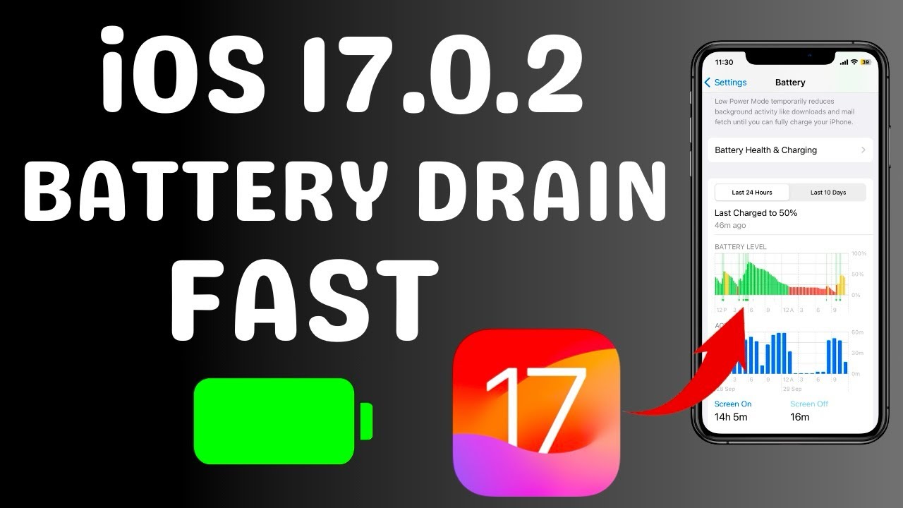 How To Fix IPhone Battery Drain Fast After IOS 17.0.2 Update | IOS 17 ...