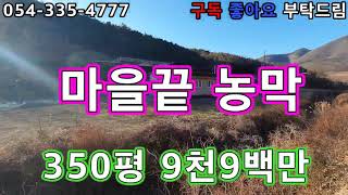 (NO 72) 마을끝 농막 350평 9천9백만원 영천부동산 영천제일부동산 영천제일공인중개사 영천땅튜브