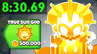 I Got The FASTEST Possible True Sun God In Bloons TD Battles 2...