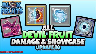 All Devil Fruit Damage and Showcase [600 Mastery] (Blox Fruits Update 18)